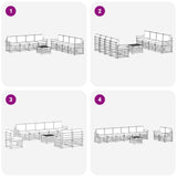 Set divani 9 pcs Bianco e Beige 59 x 59 x 37 cm Poliestere
