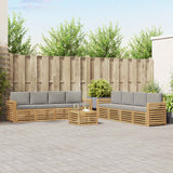 Set divani 9 pcs Bianco e Grigio Chiaro 59 x 59 x 37 cm