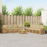 Set divani 9 pcs Bianco e Beige 59 x 59 x 37 cm Poliestere