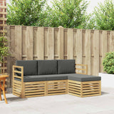 Set di divani da esterno 4 pcs Bianco e Antracite
