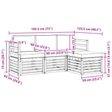 Set di divani da esterno 4 pcs Bianco e Antracite