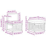 Set di divani da esterno 4 pcs Bianco e Antracite
