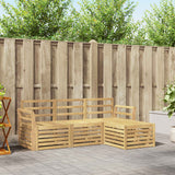 Set di divani da esterno 4 pcs Bianco 193,5 x 122,5 x 73 cm