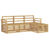 Set di divani da esterno 4 pcs Bianco 193,5 x 122,5 x 73 cm