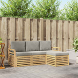 Set di divani da esterno 4 pcs Bianco e Grigio Chiaro