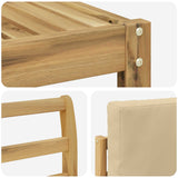 Set di divani da esterno 4 pcs Bianco e Beige