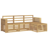 Set di divani da esterno 4 pcs Bianco 197,5 x 122,5 x 73 cm
