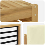 Set di divani da esterno 4 pcs Bianco e Crema