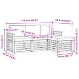 Set di divani da esterno 4 pcs Bianco e Antracite