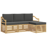 Set di divani da esterno 4 pcs Bianco e Antracite