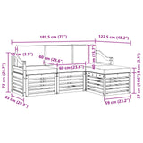 Set di divani da esterno 4 pcs Bianco e Antracite