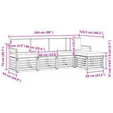 Set di divani da esterno 5 pcs Bianco e Antracite