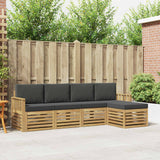 Set di divani da esterno 5 pcs Bianco e Antracite