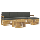 Set di divani da esterno 6 pcs Bianco e Antracite