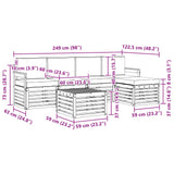 Set di divani da esterno 6 pcs Bianco e Antracite
