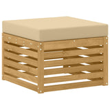 Set di divani da esterno 6 pcs Bianco e Beige 59 x 59 x 37 cm