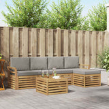 Set di divani da esterno 6 pcs Bianco e Grigio Chiaro