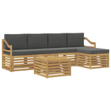 Set di divani da esterno 6 pcs Bianco e Antracite