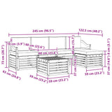 Set di divani da esterno 6 pcs Bianco e Antracite