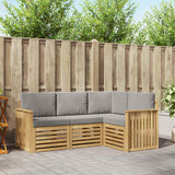 Set divani 4 pcs Bianco e Grigio Chiaro 187,5 x 128,5 x 73 cm