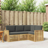 Set divani 4 pcs Bianco e Antracite 187,5 x 128,5 x 73 cm