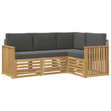 Set divani 4 pcs Bianco e Antracite 187,5 x 128,5 x 73 cm