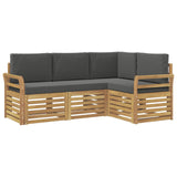 Set divani 4 pcs Bianco e Antracite 190 x 130,5 x 73 cm