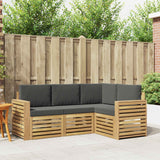 Set divani 4 pcs Bianco e Antracite 191 x 132,5 x 73 cm