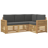 Set divani 4 pcs Bianco e Antracite 191 x 132,5 x 73 cm