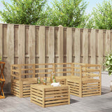 Set di divani da esterno 5 pcs Bianco 59 x 59 x 37 cm