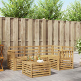 Set di divani da esterno 5 pcs Bianco 59 x 59 x 37 cm