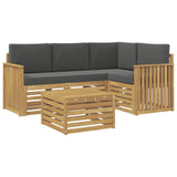 Set di divani da esterno 5 pcs Bianco e Antracite