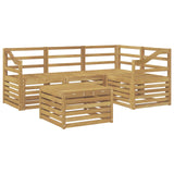 Set di divani da esterno 5 pcs Bianco 59 x 59 x 37 cm