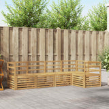 Set di divani da esterno 5 pcs Bianco 245 x 126,5 x 73 cm