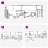 Set di divani da esterno 5 pcs Bianco e Beige