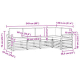 Set di divani da esterno 5 pcs Bianco e Crema