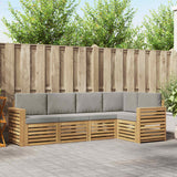 Set di divani da esterno 5 pcs Bianco e Grigio Chiaro