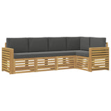 Set di divani da esterno 5 pcs Bianco e Antracite