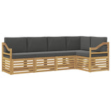Set di divani da esterno 5 pcs Bianco e Antracite