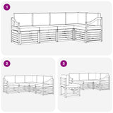 Set di divani da esterno 5 pcs Bianco e Antracite