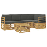 Set di divani da esterno 6 pcs Bianco e Antracite