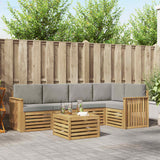 Set di divani da esterno 6 pcs Bianco e Grigio Chiaro