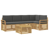 Set di divani da esterno 6 pcs Bianco e Antracite