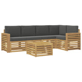 Set di divani da esterno 6 pcs Bianco e Antracite