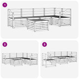 Set di divani da esterno 6 pcs Bianco 59 x 59 x 37 cm
