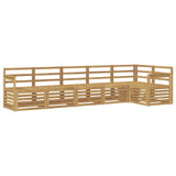 Set di divani da esterno 6 pcs Bianco 306 x 128,5 x 73 cm