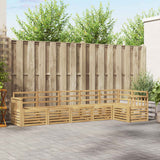 Set di divani da esterno 6 pcs Bianco 306 x 128,5 x 73 cm