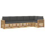 Set di divani da esterno 6 pcs Bianco e Antracite