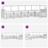 Set di divani da esterno 6 pcs Bianco e Beige