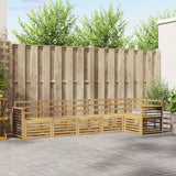 Set di divani da esterno 6 pcs Bianco 306 x 128,5 x 73 cm